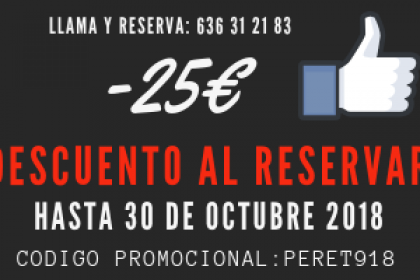 descuento al reservar Descuento al reservar Lo Racó de Peret